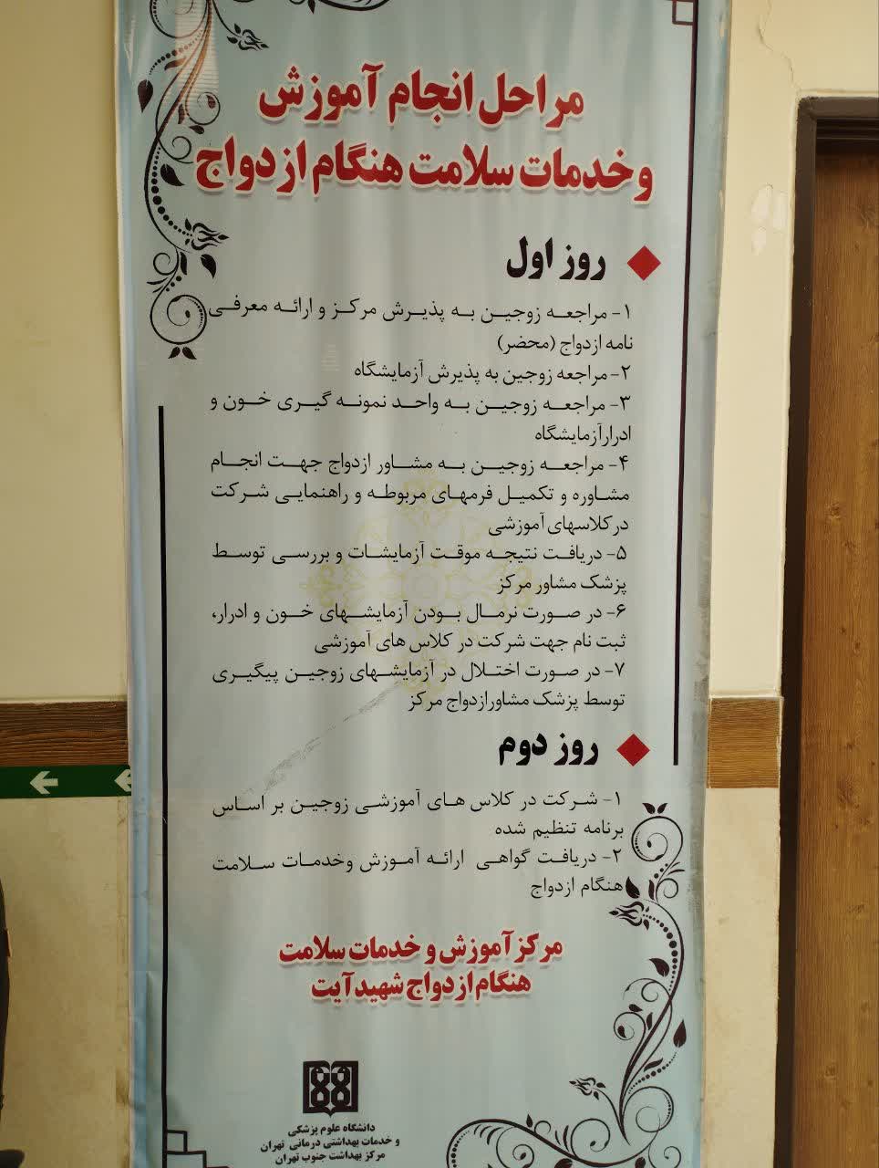 پایش مراکز آموزش های حین ازدواج و همرسان تهران
